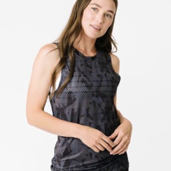 Zyia active black camo chill mesh tank shirt workout athletic women new Medium - Picture 1 of 7